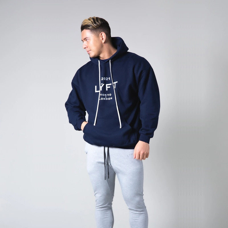Navy blue mens hoodie that is cheap and comfortable