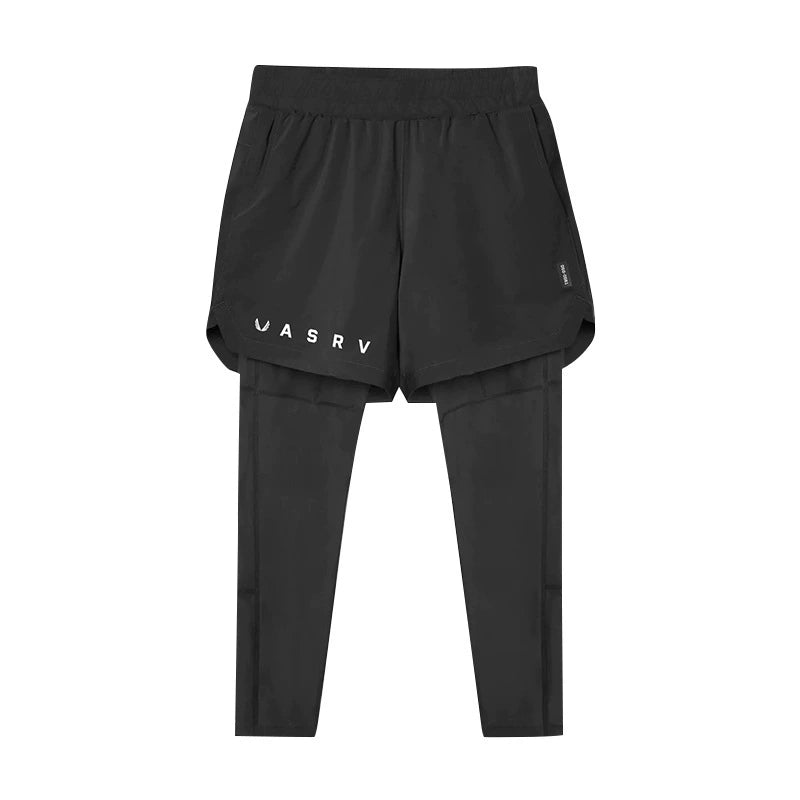 "ASRV" Two-Piece Quick-Drying Compressed Shorts/Long-Sleeve.
