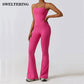 Yoga Set Yoga Jumpsuits Women's Tracksuit One Piece Workout Rompers Sportswear Gym Set Workout Clothes for Women Flared Pants