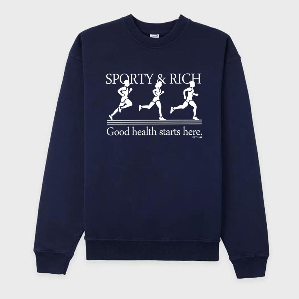 Womens "Sporty And Rich" Running Sweater