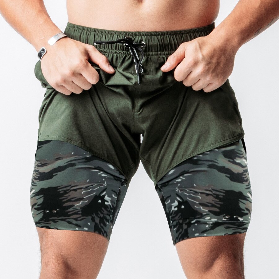 Green shorts for men who like to run